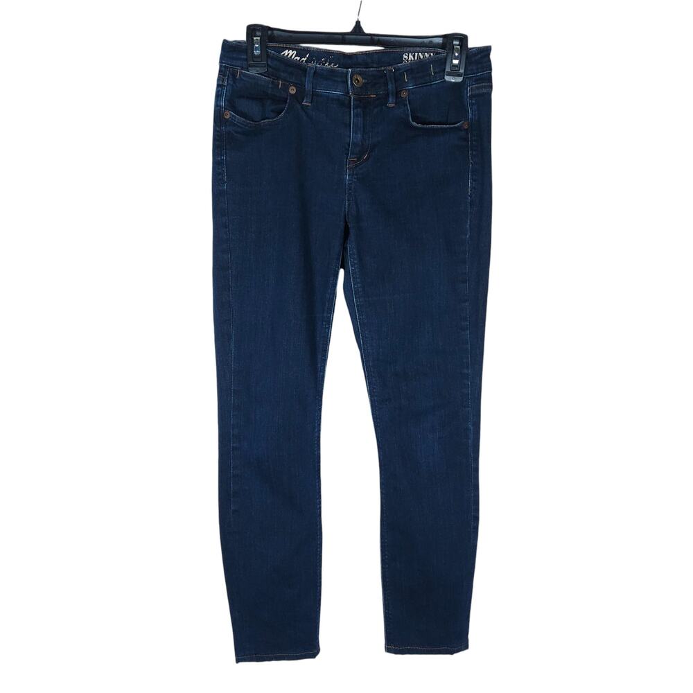 Madewell Womens Jeans 27x32 Blue Skinny Dark Wash Mid Rise Stretch Cropped Denim